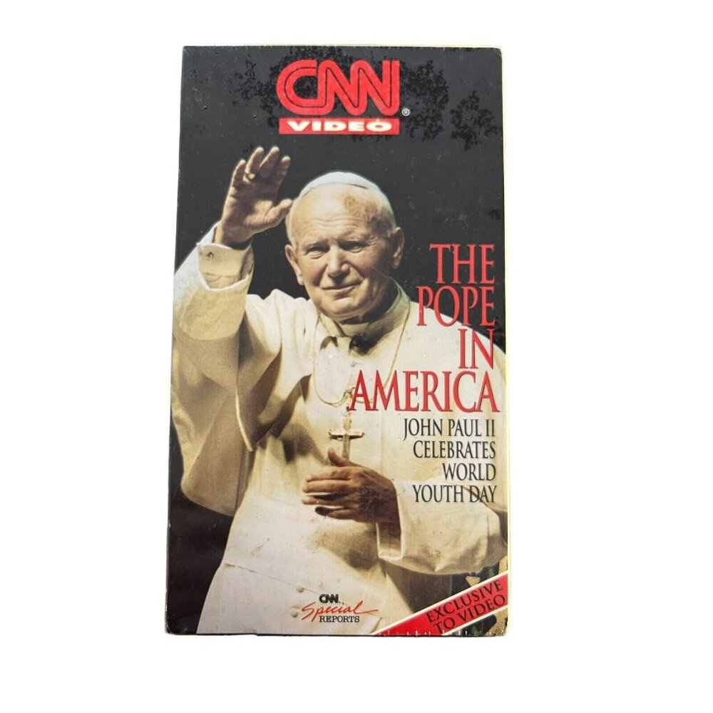 CNN Pope Comes to America VHS Video Tape‎ New Pope John Paul 2